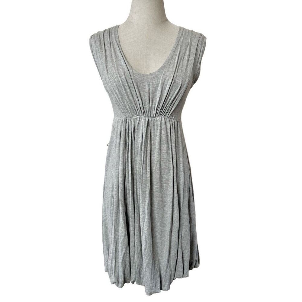 Tsantilis heather grey sleeveless dress